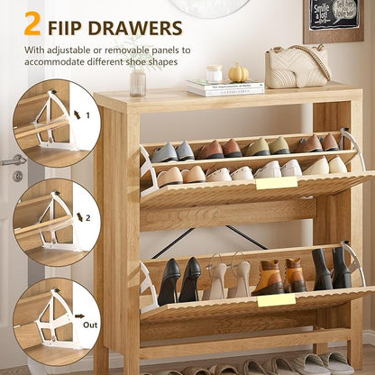 Fluted Shoe Cabinet Storage - Image 4