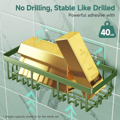 Veken Rustproof & Waterproof Shower Caddy 6-Pack, No Drilling Adhesive Shelves - Image 3