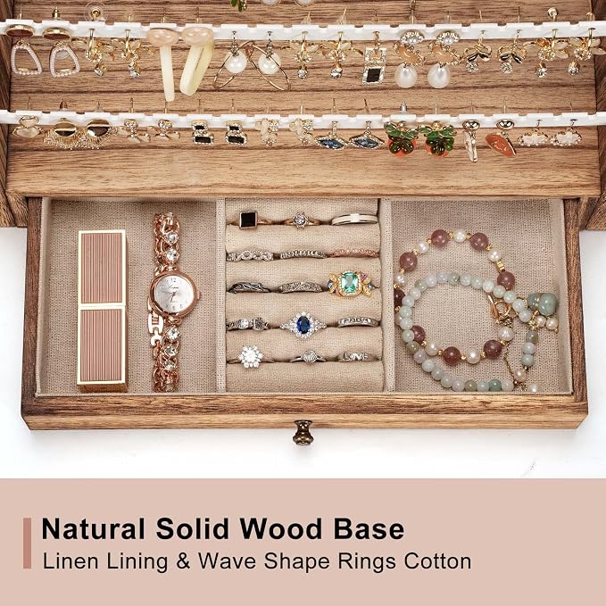Pinzoveco Earring Organizer, 5 Layer Earring Holder Organizer - Image 4