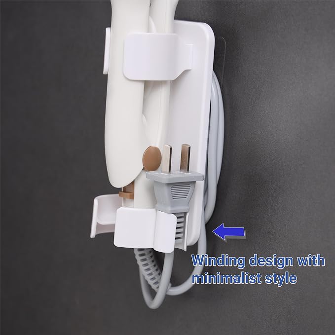 Wall Mounted Curling Iron and Hot Tool Organizer: Hair Dryer, and Straightener - Image 3