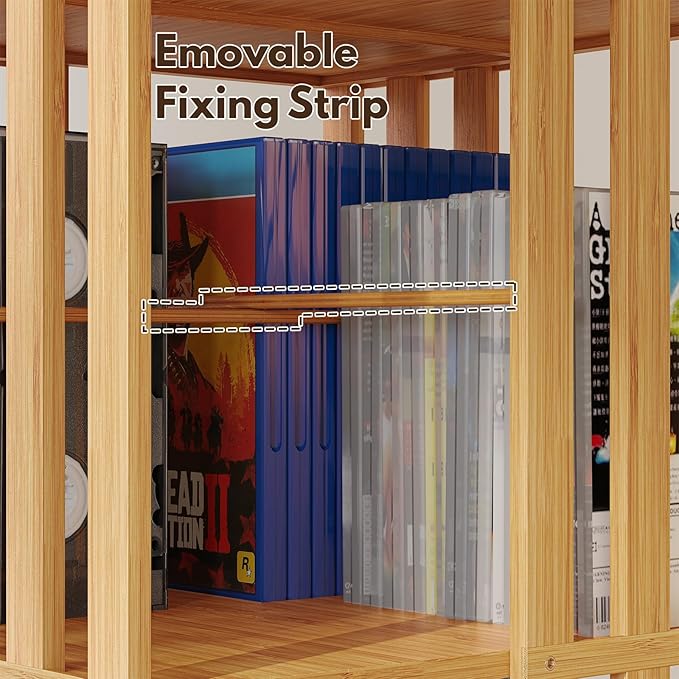 XIMN 360° Rotating Bamboo CD/DVD Shelf - Image 6