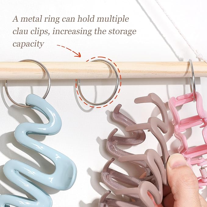 SNOWSTAR Macrame Hair Claw Clip Organizer - Image 4