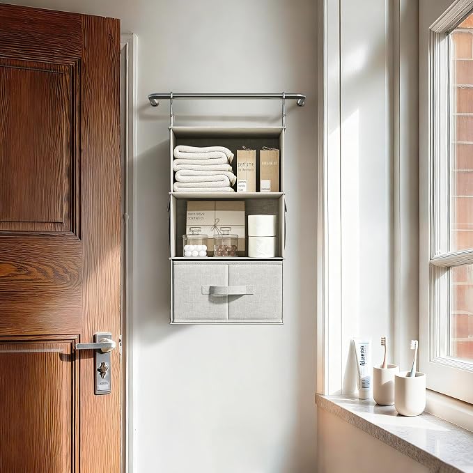 2 Pack 3-Shelf Hanging Closet Organizer - Image 9