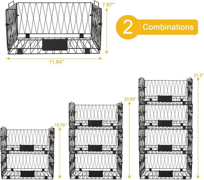 2 PACKS XXL Kitchen Organization and Storage Pantry Baskets, Fruit & Vegetable - Image 3
