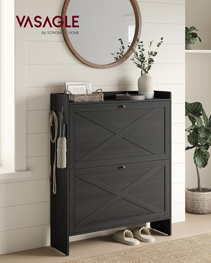 VASAGLE Shoe Storage Cabinet Organizer - Image 3