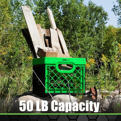 Grip Folding Stackable Storage Bin, 6 Gallon - Image 6