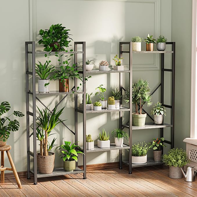 SUPERJARE Triple Bookshelf, Bookcase - Image 2