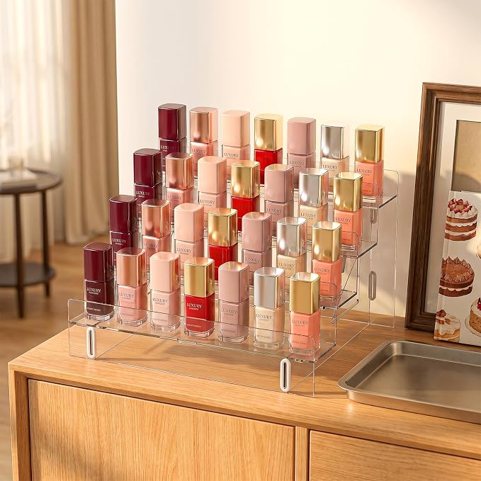 Acrylic Clear Nail Polish Organizer Holder, Gel Nail Polish Table Display - Image 3