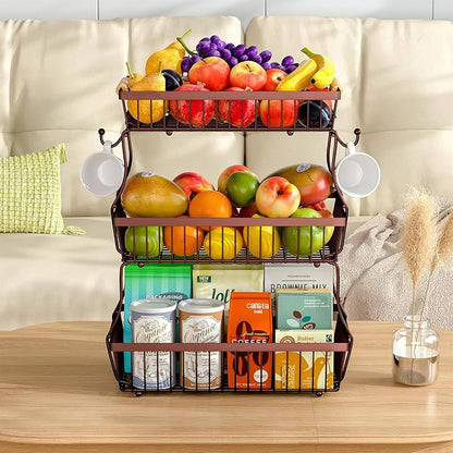 3 Tier Fruit Basket for Kitchen Counter - Image 6