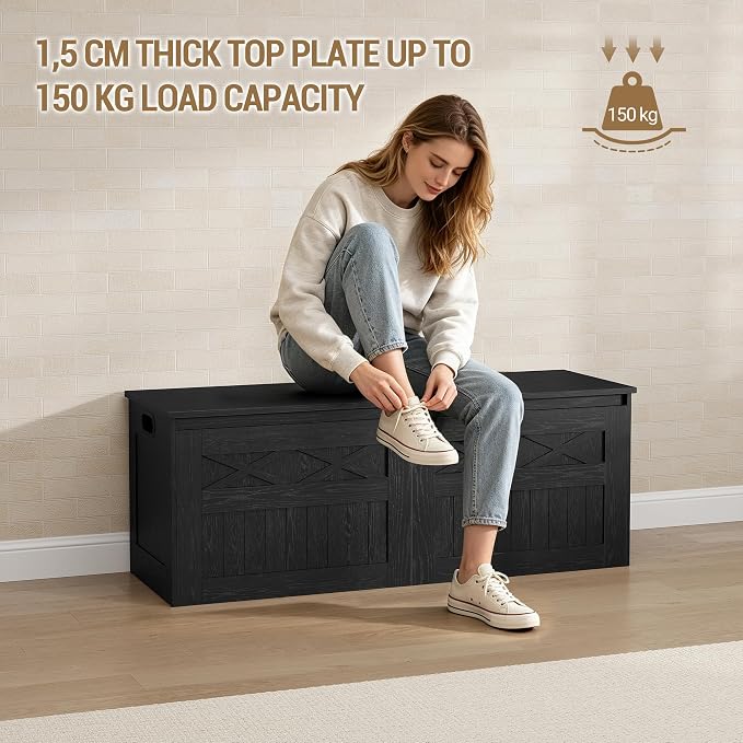 Hzuaneri 47" Storage Bench, Lift Top, 210L/55 Gal Large Storage Chest | | 330lb - Image 4