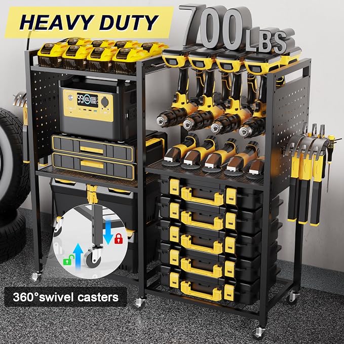 6-Tier Large Power Tool Organizer Cart - Image 6