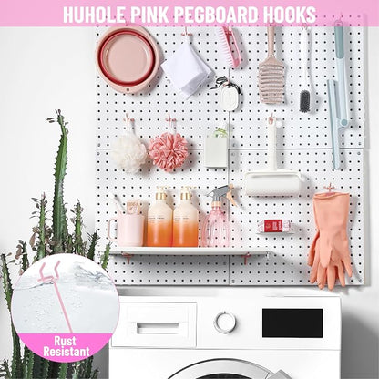 HUHOLE Pegboard Hooks 6 Inch 50PC, Fit 1/4" or 1/8" Pegboard, Ideal Peg Board - Image 6