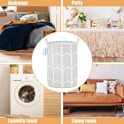 LANGYASHAN Laundry Basket Canvas Fabric Collapsible Organizer Basket - Image 3