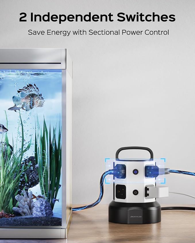 Tower Surge Protector Power Strip, JACKYLED Extension Cord - Image 4