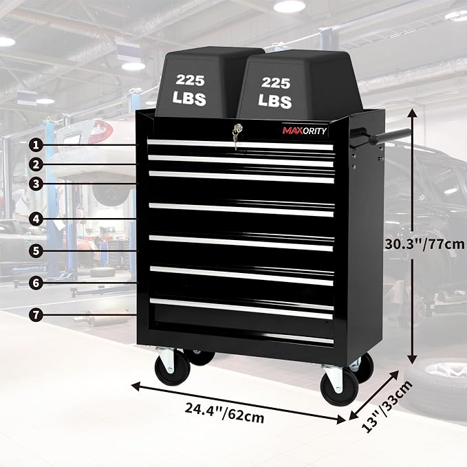 7-Drawer Heavy-Duty Rolling Tool Chest Cabinet - Image 2