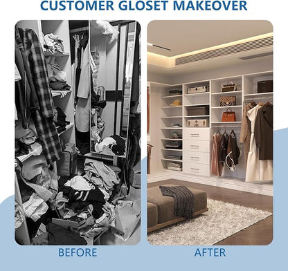Medium Double Hanging Closet Unit, Modular Closet System, Wood Closet System - Image 6
