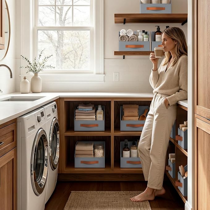 Homsorout Fabric Storage Bins for Organizing - Image 5