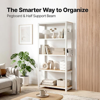 HOMEDANT 24" W Pegboards Storage Rack 5-Tier Heavy Duty Boltless Metal Utility - Image 3