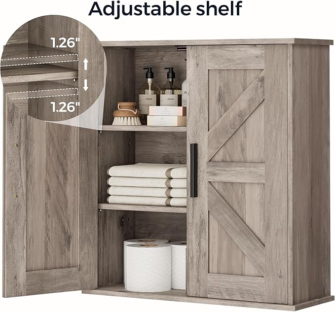 Homleke Bathroom Wall Cabinet, Medicine Cabinet - Image 5