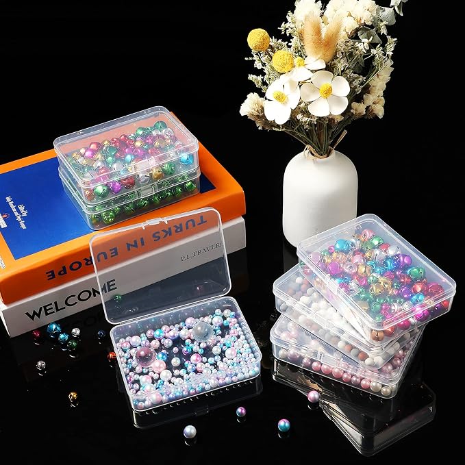 Jetec 6 Pieces Mini Plastic Clear Beads Storage Containers Box - Image 7