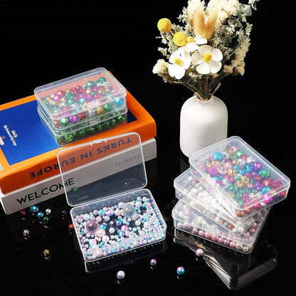 Jetec 6 Pieces Mini Plastic Clear Beads Storage Containers Box - Image 7