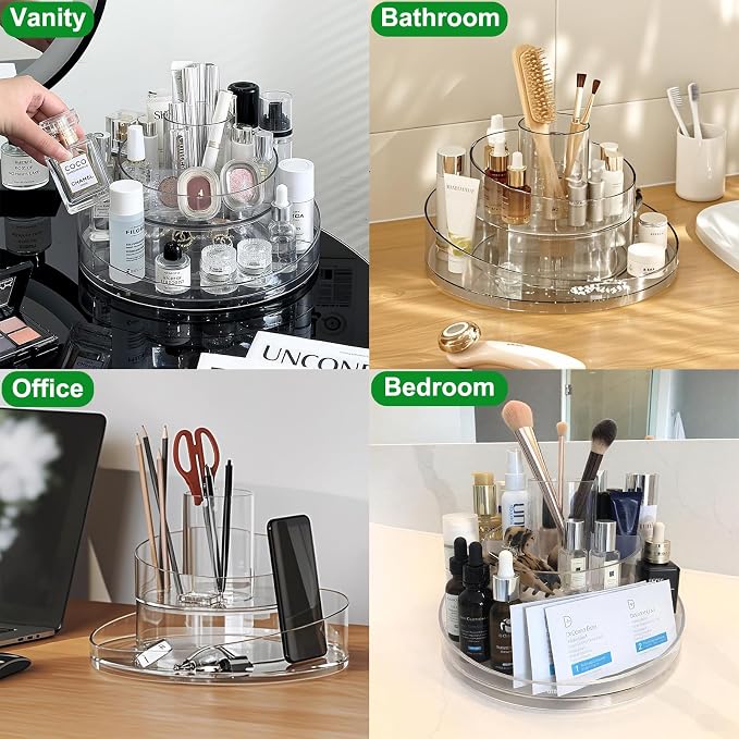 Taiuloo 360 Rotating Makeup Organizer, Perfume & Lipstick, Round Spinning Tray - Image 6