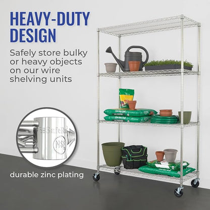 SafeRacks - NSF Certified Storage Shelves, Heavy Duty Steel Wire Unit - Image 6
