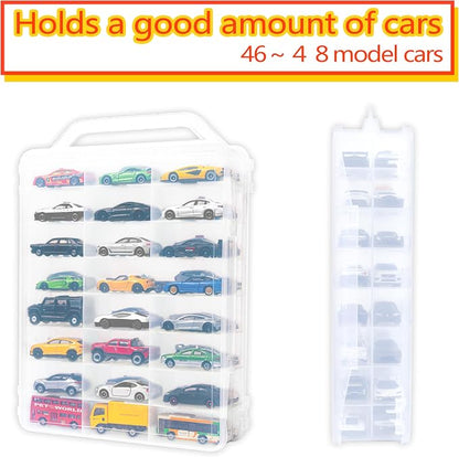 YYDS 48-Car Storage Case with Handle, Double-Sided Organizer - Image 2