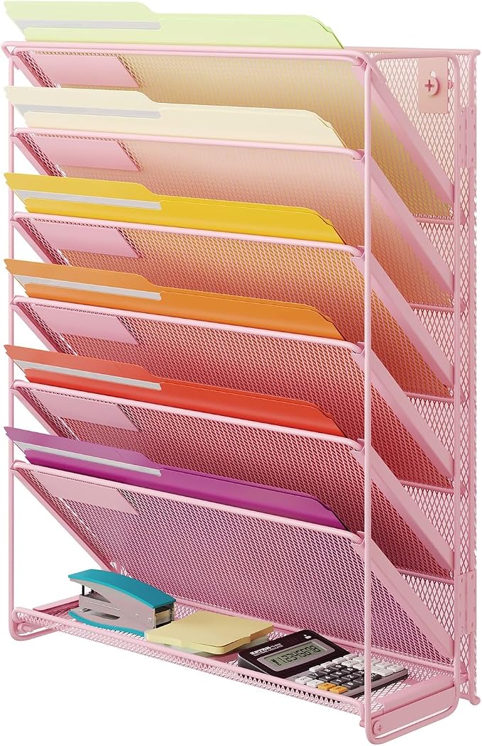 Kuntine.B Wall File Organizer Hanging Magazine Holder by KuntineB