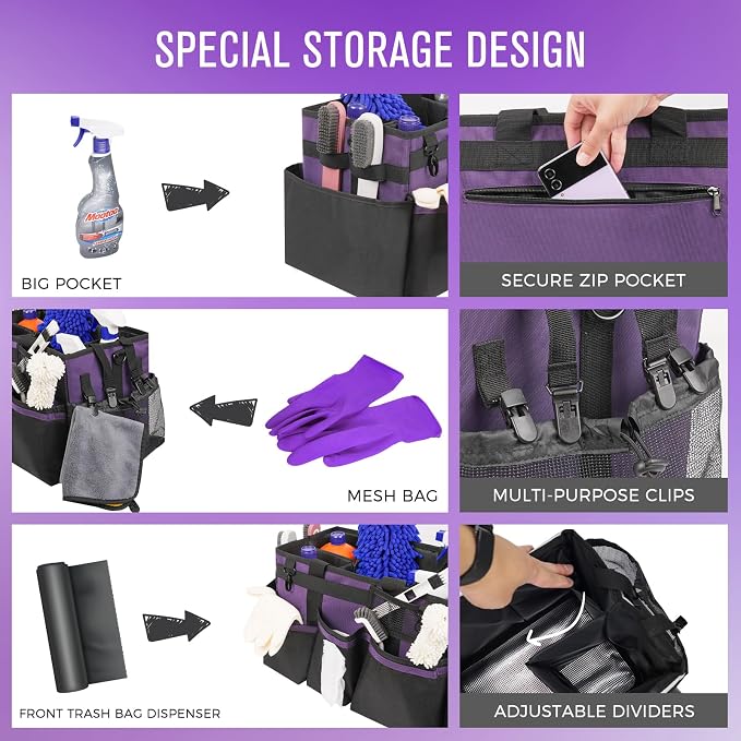 Wearable Cleaning Caddy, Cleaning Caddy Supplies Organizer - Image 2
