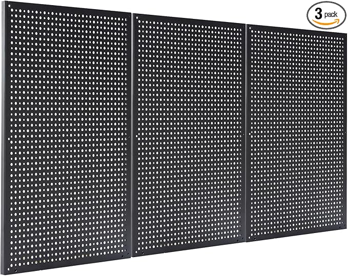 Peg Board, 3 Pack 16-Inch X 24-Inch Heavy Duty Metal Peg Board Tool by Daanxw