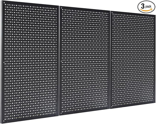 Peg Board, 3 Pack 16-Inch X 24-Inch Heavy Duty Metal Peg Board Tool by Daanxw