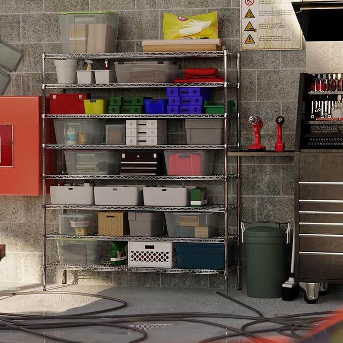 18" Deep x 60" Wide x 74" Height Wire Shelving Kit | 8-Tier | NSF Commercial - Image 2
