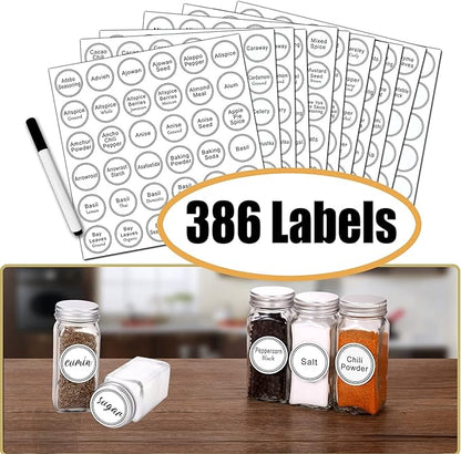 SWOMMOLY 48 Glass Spice Jars - Image 3