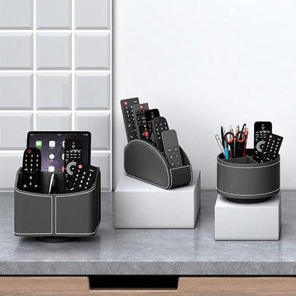 Remote Control Holder, Faux Leather Caddy/storage/Tray - Image 3