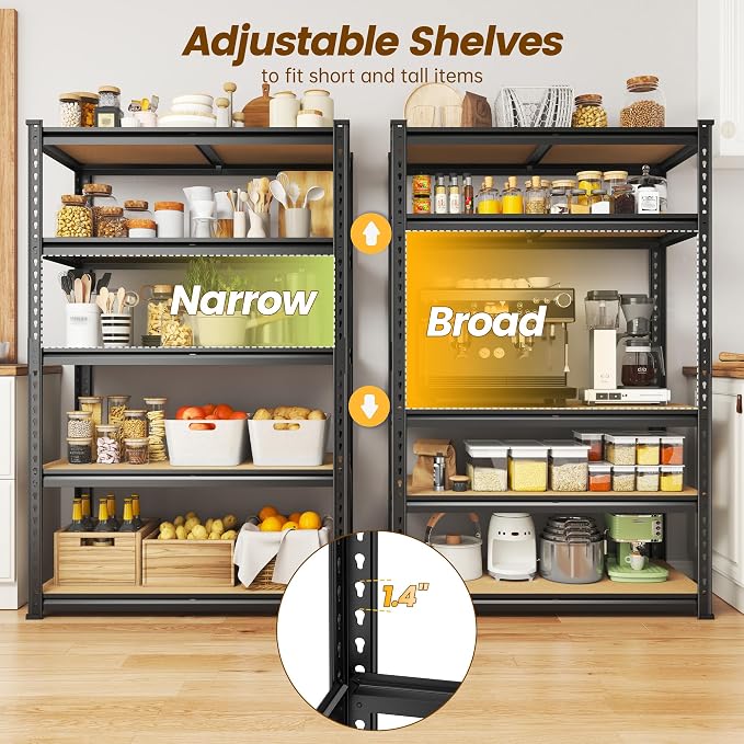 DurayLoly Shelving Unit, 15.75" D×31.55" W×63.05" H Shelves - Image 4