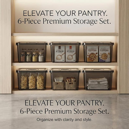 6 Quart Stackable Plastic Storage Bins - Image 5