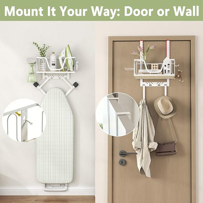 Ironing Board Hanger, 2 in 1 Wall-Mount & Over the Door - Image 5