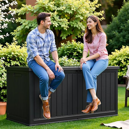 Flamaker Resin Deck Box 270 Gallon, XXL Waterproof Storage Box - Image 8