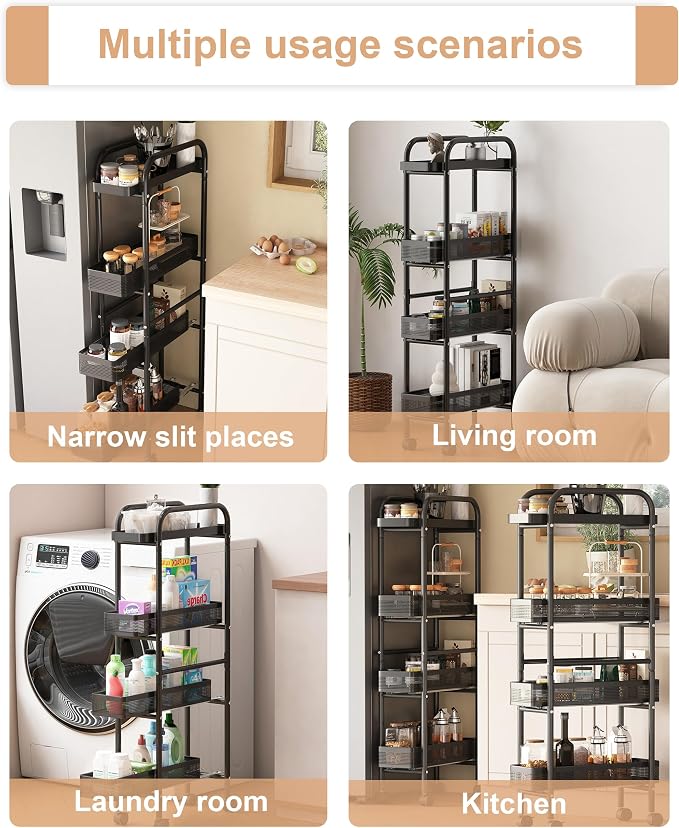 UMDONX Slim Storage Cart 4 Tier - Image 8