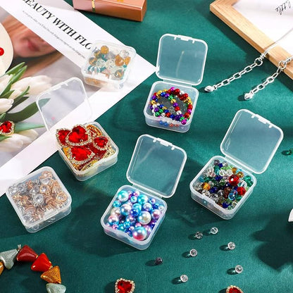 Jetec 18 Pieces Mini Plastic Clear Beads Storage Containers Box - Image 4