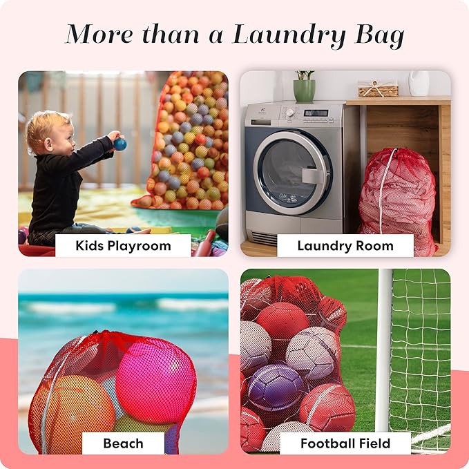 Handy Laundry Mesh XL Laundry Bag, Durable Drawstring Closure, Machine Washable - Image 7
