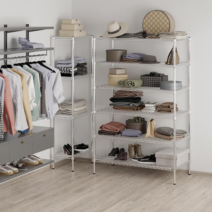 24" Deep x 48" Wide x 74" Height Wire Shelving Kit | 6-Tier | NSF Commercial - Image 7
