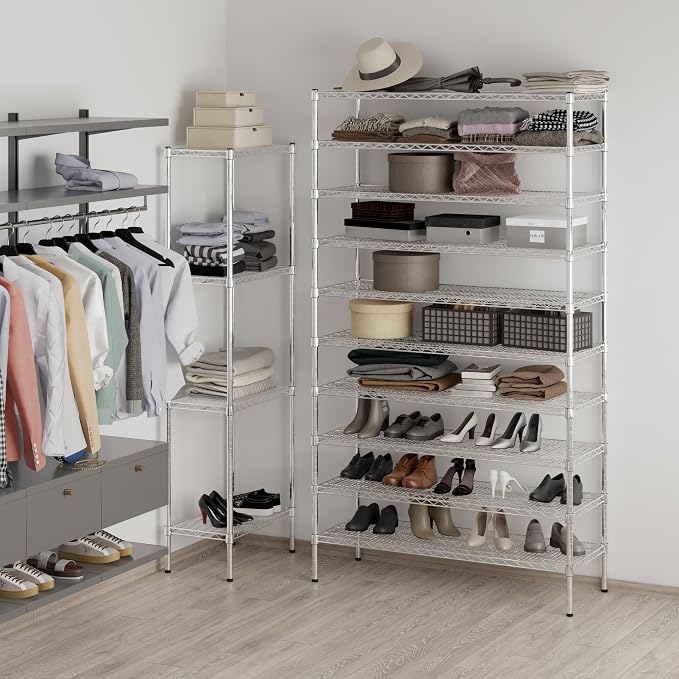 18" Deep x 48" Wide x 86" Height Wire Shelving Kit | 10-Tier | NSF Commercial - Image 4