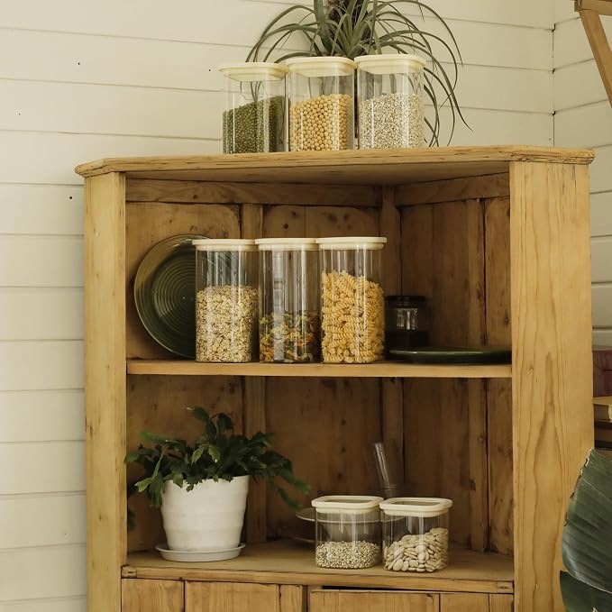 4pcs 40oz Square Pantry Glass Jars - Image 7