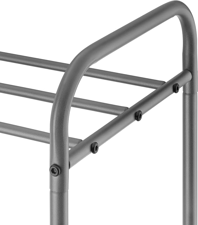 Whitmor 3 Tier Rolling Cart, Portable Closet, Metal Rolling Storage Cart - Image 4