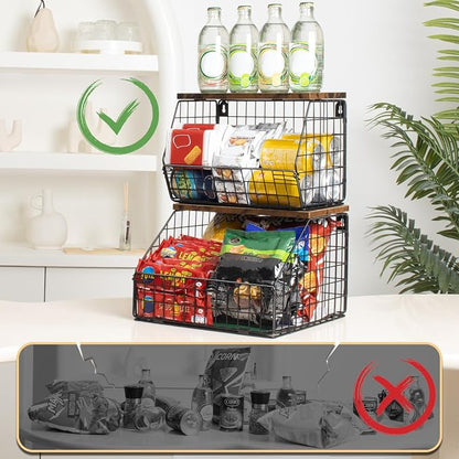 Mefirt Fruit Basket, Stackable Wall Mounted Fruit Baskets, Potato Baskets Onion - Image 7