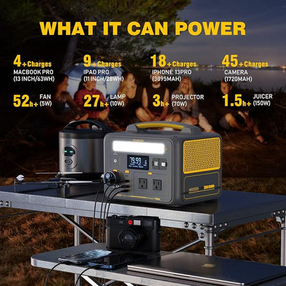 VTOMAN Jump 600X Portable Power Station 600W, 299Wh Solar Generator LiFePO4 - Image 6