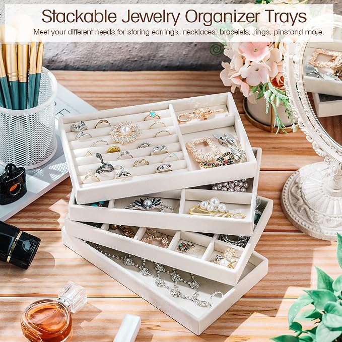 Kenning 16 Pcs Stackable Jewelry Organizer Trays - Image 6