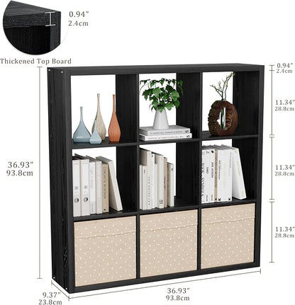 Cube Storage Organizer Bookcase, Decorative 11 inch Open Back Cubical Shelf - Image 3